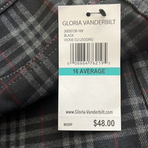 NWT Gloria Vanderbilt Plaid Size 16 Slim pants - Picture 15 of 15